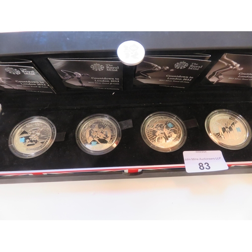 83 - Royal Mint Boxed Set - 4 x 9225 Silver Proof £5 Coins 