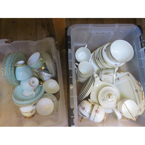 309 - Two boxes of Mixed Tea Ware, Tuscan, Doulton & Paragon