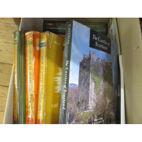 372 - Box of Books on Scottish Castles - approximately 20 including Nigel Tranter - 