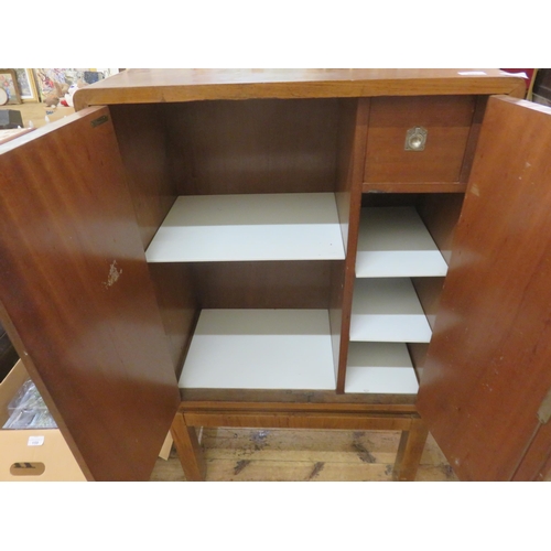 427 - Mahogany Dentists Cabinet With Glass Shelves