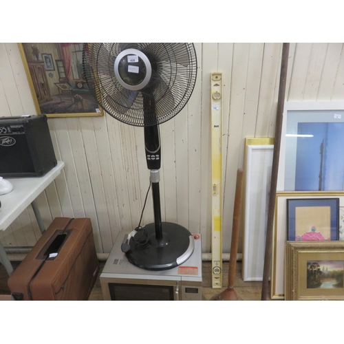 428 - Electric Floor Standing Lamp and Combi Microwave