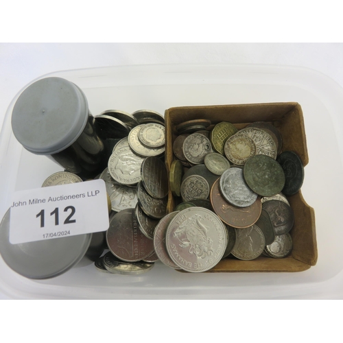 112 - Quantity of Coins - Some silver