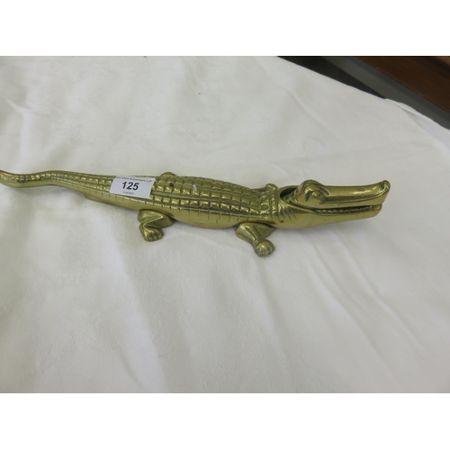 125 - Brass Crocodile Nut Cracket