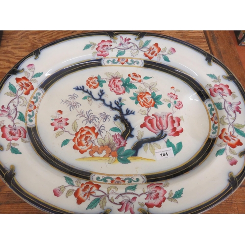 144 - Large Chinese Pattern Meat Dish 22