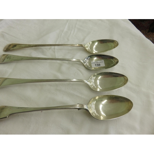 150 - Five Silver Plated Serving Spoons and Pedestal Dish