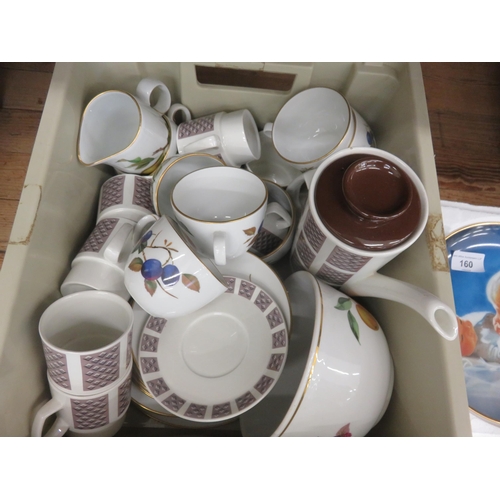 161 - Box containing Worcester and Staffordshire Tea ware