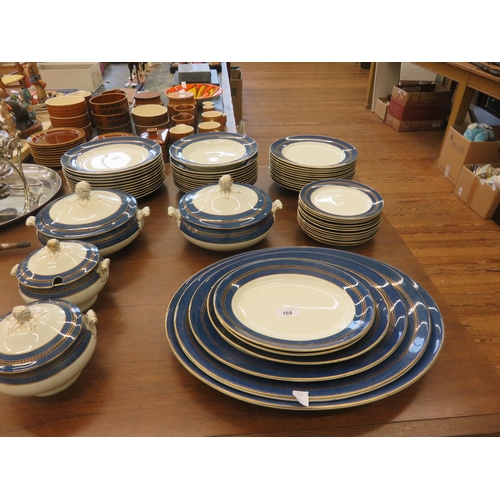 169 - Bisto Blue and Gilt Dinnerware, approx. 60 pieces