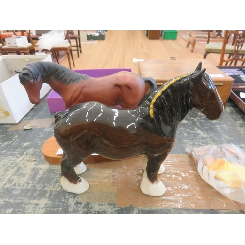 183 - Royal Doulton Horse and a Beswick Horse on Stand