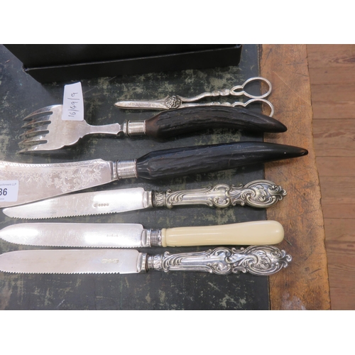 186 - Fish Servers, Three Carving Knives and Candle Snips