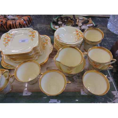 203 - Grafton - Wistaria Bone China Tea Service, 34 pieces