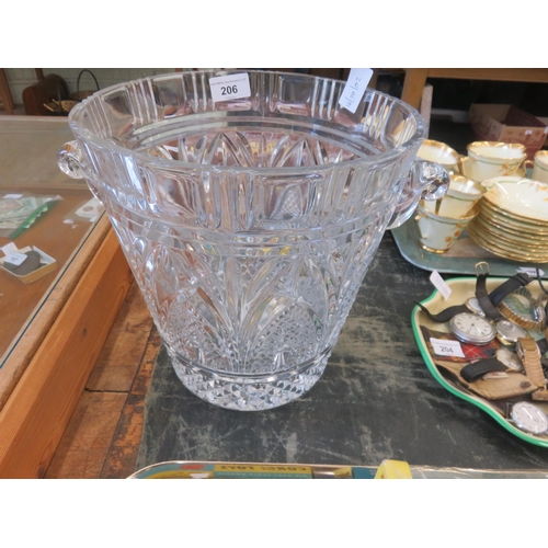 206 - Large Crystal Champagne Ice Bucket