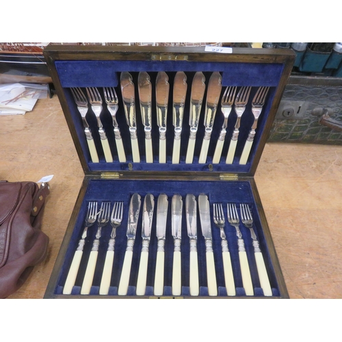 227 - Canteen of Silver Plated Fish Knives and Forks