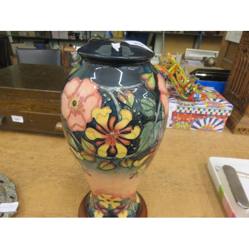 Moorcroft Hibiscus Moon Patterned Table Lamp