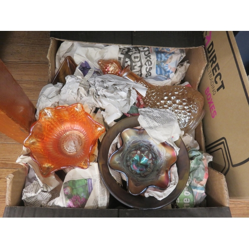 275 - One Box of Carnival glass