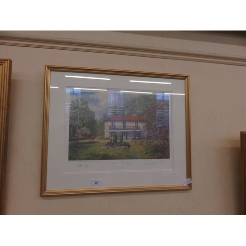 29 - Howard Butterworth Print - Lunch at Don Cottage - signed
