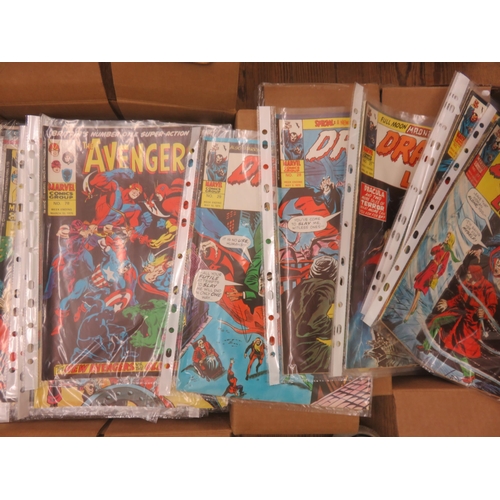 363 - Two Boxes of Old British Comics - Mostly 1970's Marvel Comics