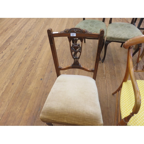 373 - Mahogany and Upholstered Small Chair