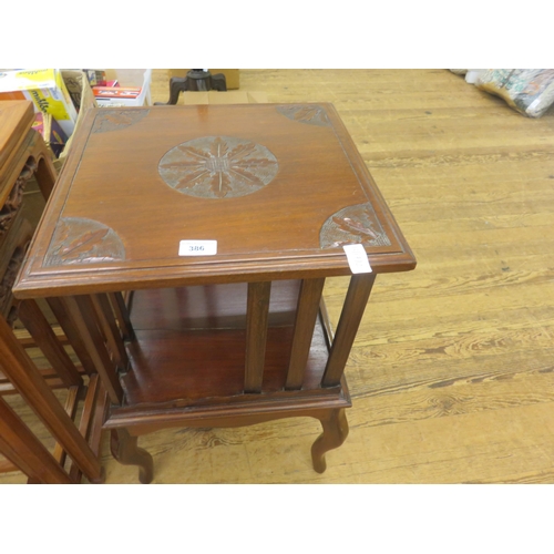 386 - Carved Two Tier Occasional Table