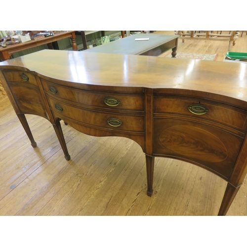 398 - Mahogany Serpentine Sideboard