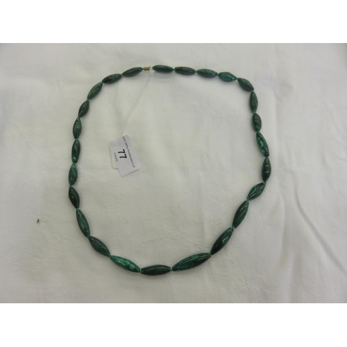 77 - Polished Green Malachite Necklace 27