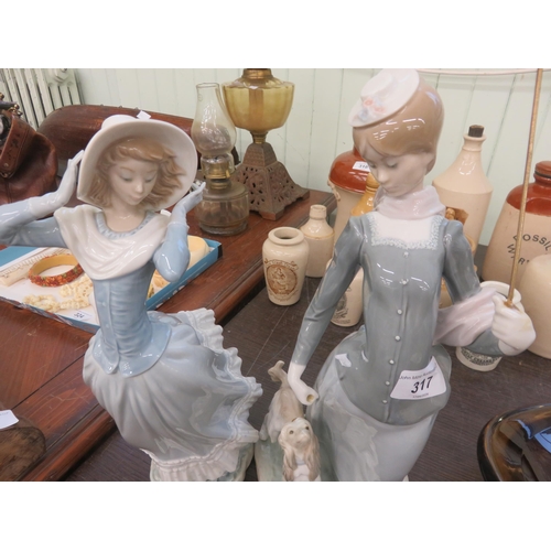 317 - Two large Lladro Figures 