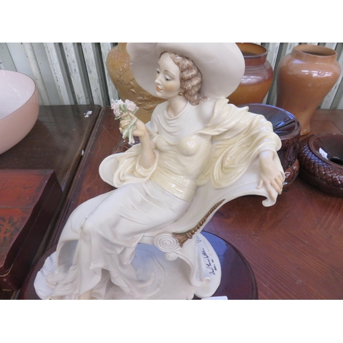 334 - Large Florence Lady Figure on stand