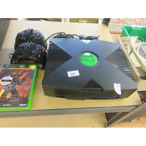 357 - Xbox Console With Remotes and Games