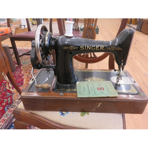 216 - Cased Singer Sewing Machine