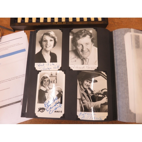 226 - Album of Signed Photos Including Margaret Thatcher, Ronald Reagan, Richard Attenborough, Charlton He... 