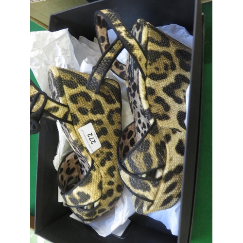 272 - Dolce & Gabbana Leopard Print Wedges With Box