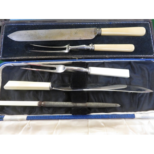 276 - Two Cased Carving Sets