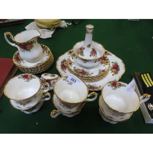 283 - Six Pieces of Royal Albert Country Roses Tea Set