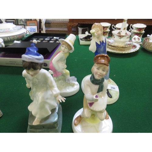 286 - Four Royal Doulton Nursery Rhymes Figures