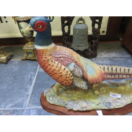 303 - Large Border Fine Arts Pheasant Figure 