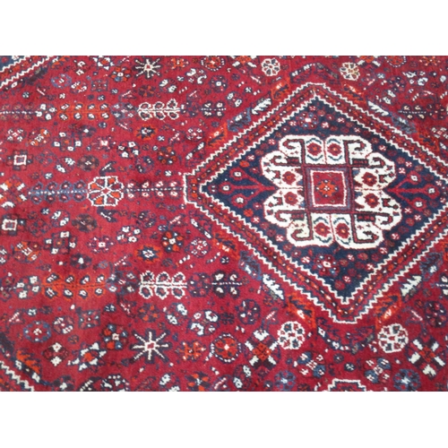 324 - Large Red Fringed Rug, 93 ins. x 57 ins.