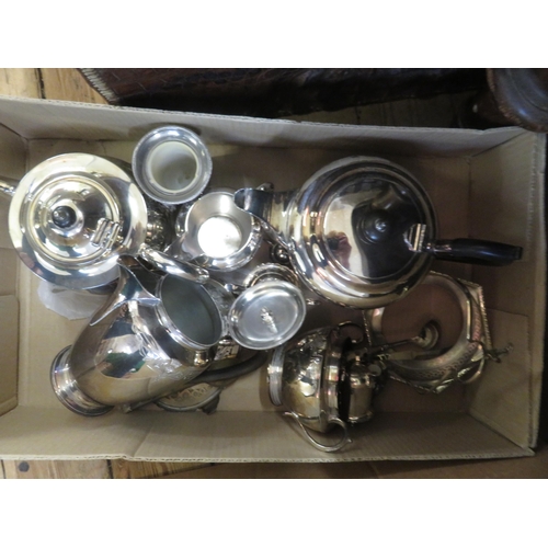 347 - Box of Plated Ware