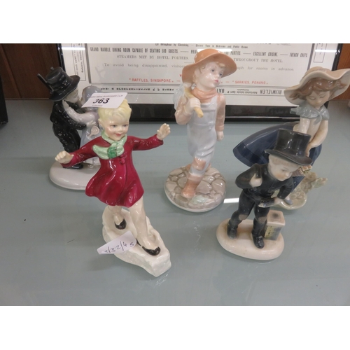 363 - Five Figures - Lladro, Worcester, Coalport and Two Others