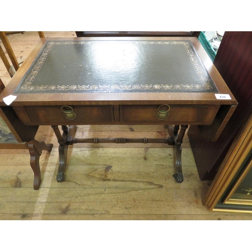 439 - Leather Topped Sofa Table