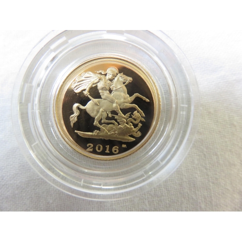 66 - Elizabeth II 2016 Proof Half Gold Sovereign