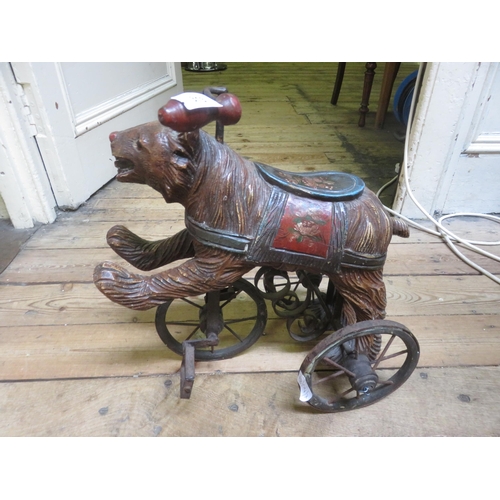 313 - Black Forest Style Bear on Tricycle