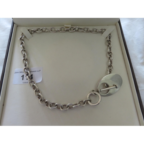 114 - Heavy Tianguis Jackson Edinburgh Silver Necklace