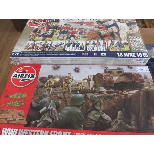 431 - Two Airfix Model Kits, WW1 Western Front and The Battle of Waterloo 18 June 1815