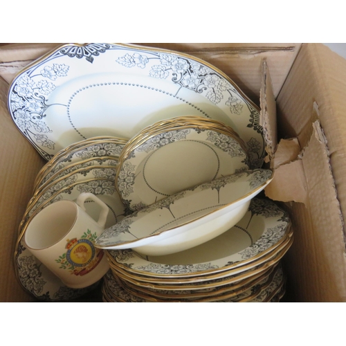 435 - Box of Wedgwood Primula Dinner Ware