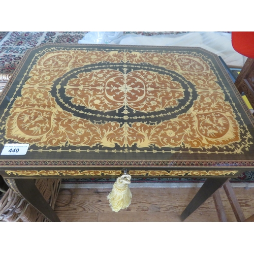 440 - Italian Marquetry Inlaid Sewing Table