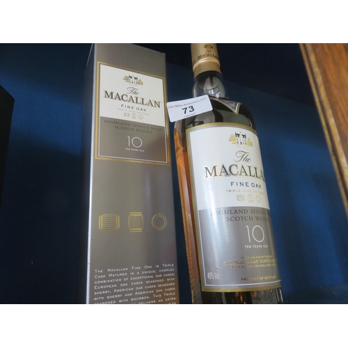 73 - Boxed Bottle MacAllan 10 year old single Malt