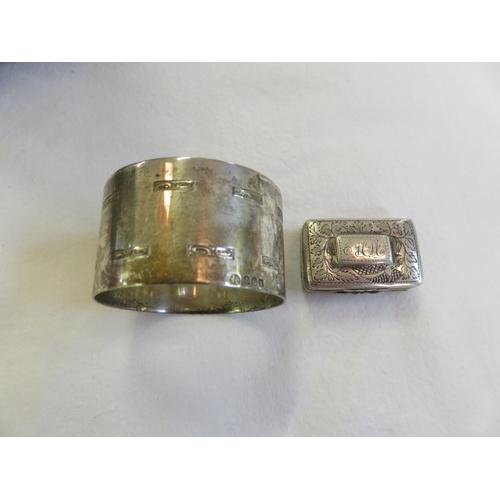 134 - Scottish Silver Napkin Ring and Vinaigrette