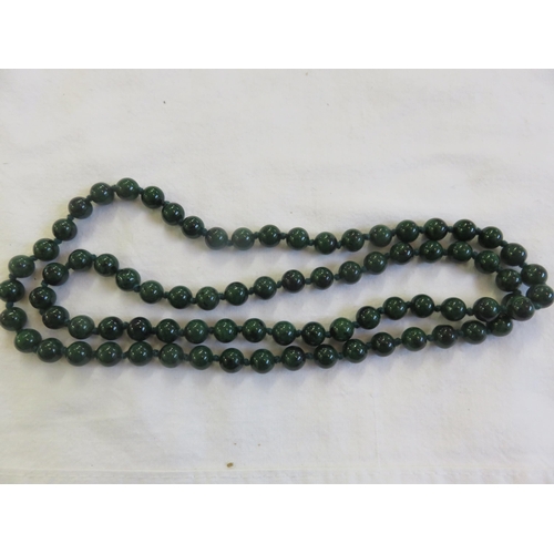 156 - Dark Green Malachite Beads Necklace - 30