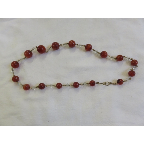 157 - Edwardian Carnelian and Crystals Necklace - 18