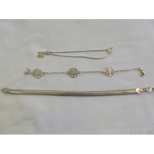 159 - Three Silver Bracelets