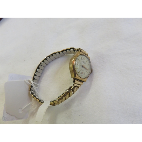 163 - Ladies 9ct. Gold Cased Cocktail Watch